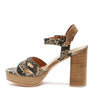 RAG&CO CHYPRE HIGH HEELED BLOCK SANDAL IN TAN