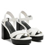 RAG&CO CHYPRE HIGH HEELED BLOCK SANDAL IN TAN