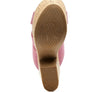 GERD BLOCK HEELED SUEDE SLIP-ON SANDAL