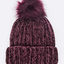 Chenille Texture Faux Fur Beanie