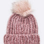 Chenille Texture Faux Fur Beanie