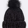 Chenille Texture Faux Fur Beanie