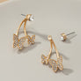 Pave rhinestone butterfly earrings