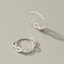 Premium brass chain shape huggie hoop earrings
