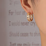 Cutout butterfly brass mini hoop earrings