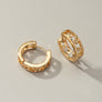 Cutout butterfly brass mini hoop earrings