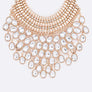 Crystal Bib Head Turner Statement Necklace Set