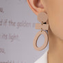 Geo shape link drop earrings