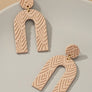 Premium quality etched arch drop earrings
