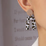 Leopard print arch drop earrings