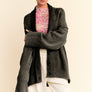 Davi & Dani Shawl Collar Ribbed Detail Button Up Cardigan