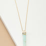 LONG BAR NATURAL STONE PENDANT NECKLACE