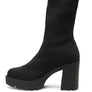 Zinnia Knitted Block Heeled Boots