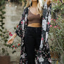 Floral Butterfly Sleeve Kimono Wrap - Chic Style