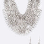 Crystal Accent Statement Bib Necklace Set