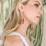 Carnelian & Jade Feather Fringe Hoop Earring