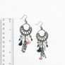 Dangling Rose Quartz Fringe Earrings Tassel Chic