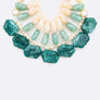 Pebble Resin Statement Necklace Set