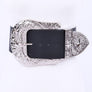 Plus Size Engraved Buckle Oversize Statement Belt