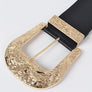 Plus Size Engraved Buckle Oversize Statement Belt