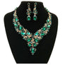 Vine Theme Casting Rhinestone Necklace Set