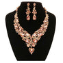Vine Theme Casting Rhinestone Necklace Set