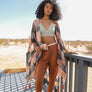 Multi Buffalo Checkered Kimono
