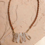 Crystal Statement Necklace With Suede Chain
