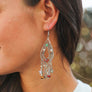 Carnelian Multi-bead Teardrop Dangle Earrings