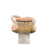 LITCHI CRYSTAL LINED THONG BLOCK HEELED SANDAL