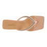 LITCHI CRYSTAL LINED THONG BLOCK HEELED SANDAL