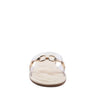 SCOTH Clear Buckled Quilted Slides