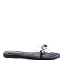 SCOTH Clear Buckled Quilted Slides
