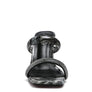 KRYPTON Clear Block Heeled Marble Print Slides