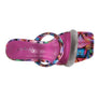 KRYPTON Clear Block Heeled Marble Print Slides