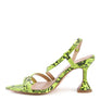 CHERRY TART Snake Print Spool Heel Sandals