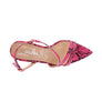 CHERRY TART Snake Print Spool Heel Sandals