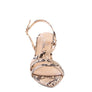 CHERRY TART Snake Print Spool Heel Sandals
