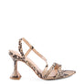 CHERRY TART Snake Print Spool Heel Sandals