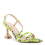 CHERRY TART Snake Print Spool Heel Sandals
