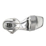 Merengue Metallic High Block Heel Sandal