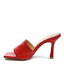 Carmen High Heeled Woven Square Toe Sandal