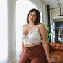 X-Large Padded Crochet Lace Longline Bralette