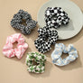 check pattern soft satin hair scrunchies