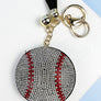SPORTS BALLS RHINESTONE TASSEL KEYCHAIN