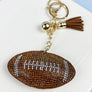 SPORTS BALLS RHINESTONE TASSEL KEYCHAIN