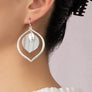 HAMMERED CASTING TEARDROP HOOP WITH RESIN EARRINGS