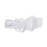 ARNIE BRAIDED BLOCK HEELED SLIDER SANDALS