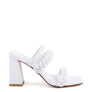ARNIE BRAIDED BLOCK HEELED SLIDER SANDALS