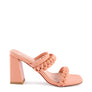 ARNIE BRAIDED BLOCK HEELED SLIDER SANDALS
